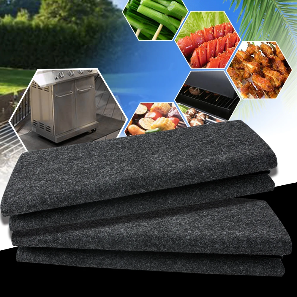 

Non-Stick BBQ Grill Mat Barbecue Grill Splatter Mat Liners Fireproof Heat Resistant Roast Mat
