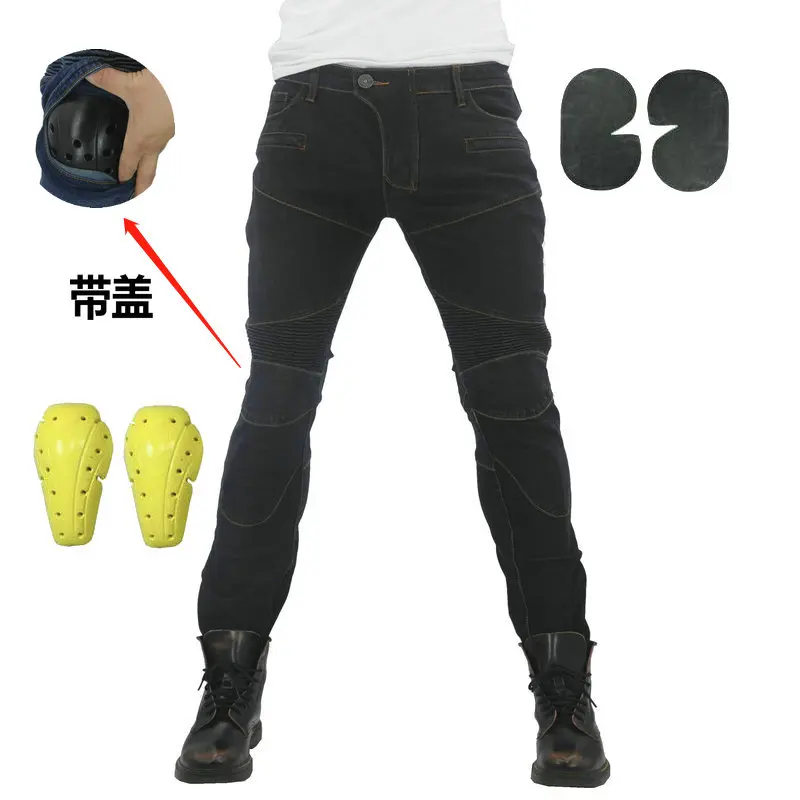 Новые мотоциклетные брюки мужские мото джинсы Защитное снаряжение для езды на мотоцикле брюки для мотокросса штаны для мотокросса