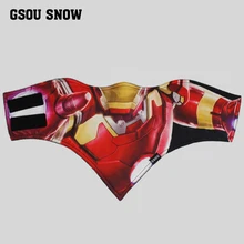 Мужская лыжная маска для лица Железный человек wo мужские лыжные нагрудники для катания на лыжах и сноуборде флисовые треугольные бандажные зимние теплые накладки для лица