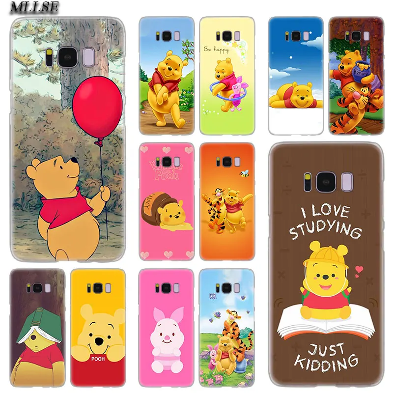 

MLLSE Winnie the Pooh Hot Transparent Hard Case Cover for Samsung Galaxy S10 Lite S9 S8 Plus S7 S6 Edge S5 S4 Mini Fashion Cover