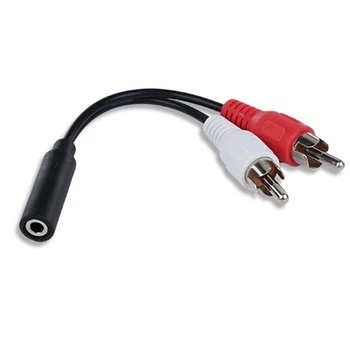 

New Universal 3.5mm Stereo Audio Female Jack to 2 RCA Male Socket to Headphone 3.5 Y Adapter Cable