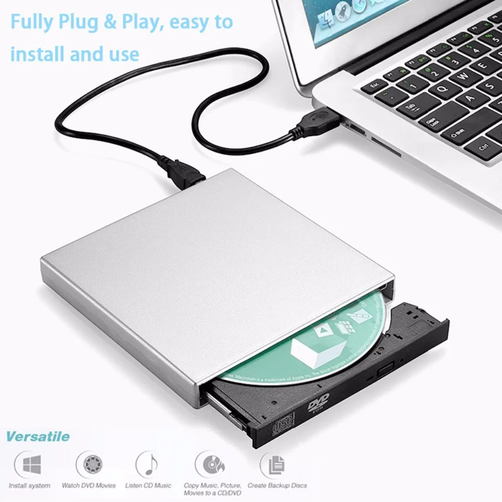 Портативный ультра тонкий внешний слот SOONHUA USB 2 0 для ПК и Windows со слотом на компакт