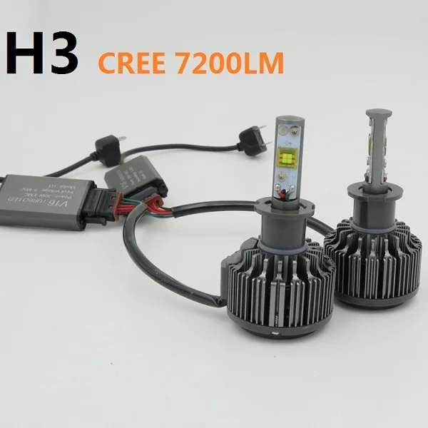 V16 Turbo H1 880 H3 60w/set 7200lm Led Car Headlight Conversion Kit Driving Lamp Bulb Automotive External Main Fog Head Lights | Автомобили