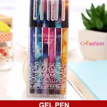 6 шт./компл. 0,38 мм Красочный звездное небо гелевая ручка набор как Школа Офис Ручка для письма