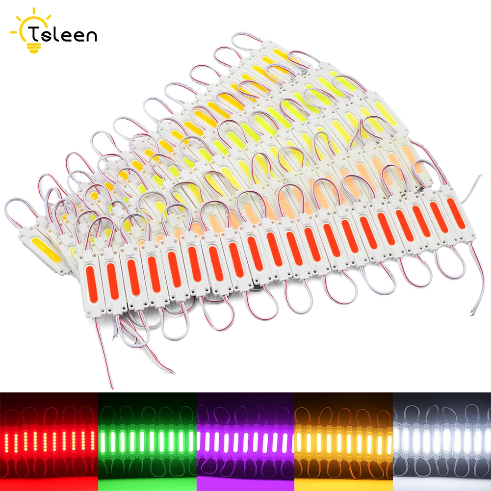 

TSLEEN LED Module Light Set Decorative Lamp Adhesive For Cabinet Storefront Signs + 2A Adapter US/EU Plug + Touch/Press Switch