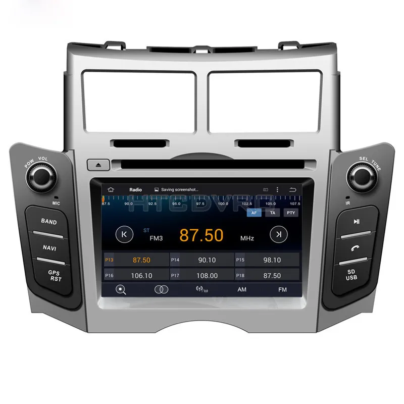 Flash Deal YMODVHT 6.2inch 4G Octa Core Android 9.0 7.1 Car DVD GPS for Toyota Yaris 2005-2007 2008 2009 2010 2011Black/Silver Radio Stereo 16