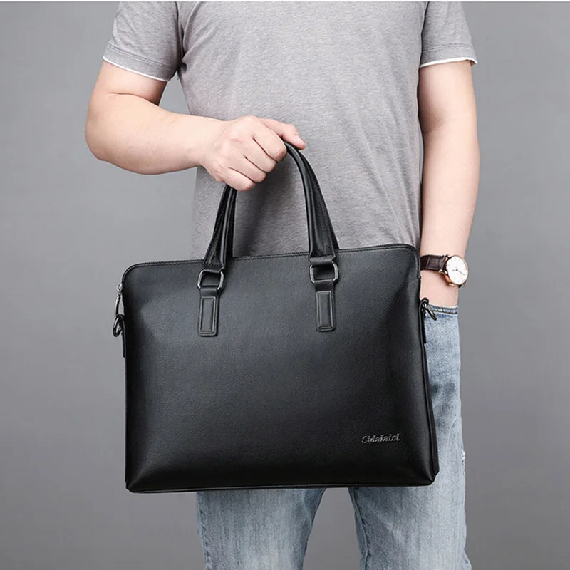 Известный бренд кожаный портфель мужская сумка на плечо офисная сумка для ноутбука Винтажный стиль повседневная мужская сумка через плечо