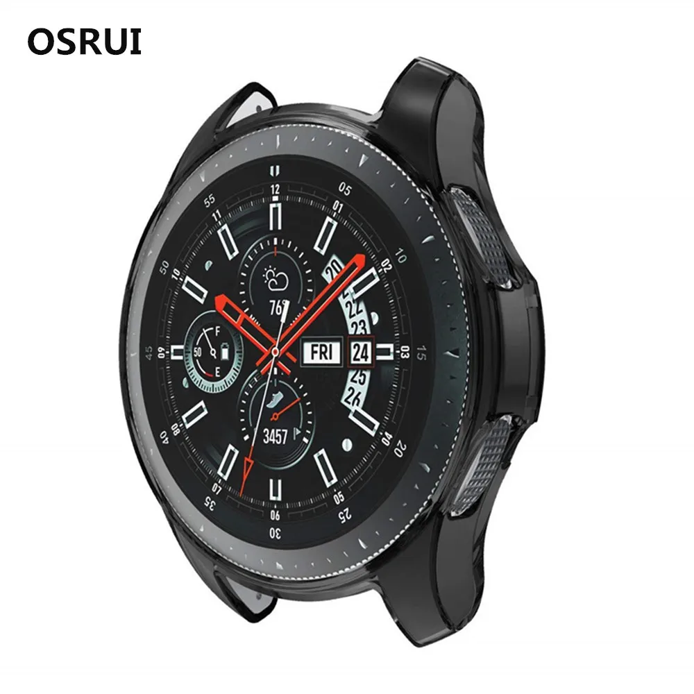 

OSRUI Protective Case for Samsung Gear S3 Frontier/Galaxy 46mm Soft TPU Shock-proof Shatter-resistant Clear Cover Protector