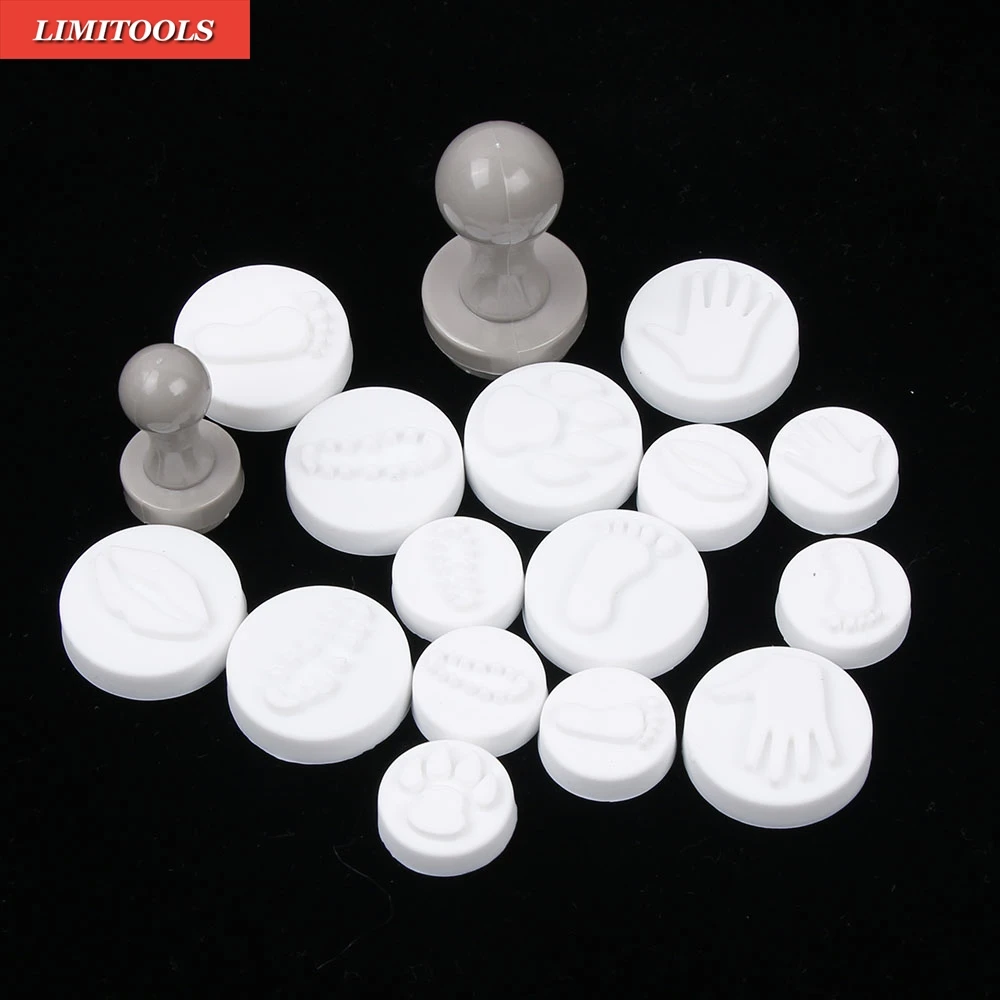 

18pcs Stamp Paw Lip Hand Print Footprint Fondant Cake Sugarcraft Printing Mold