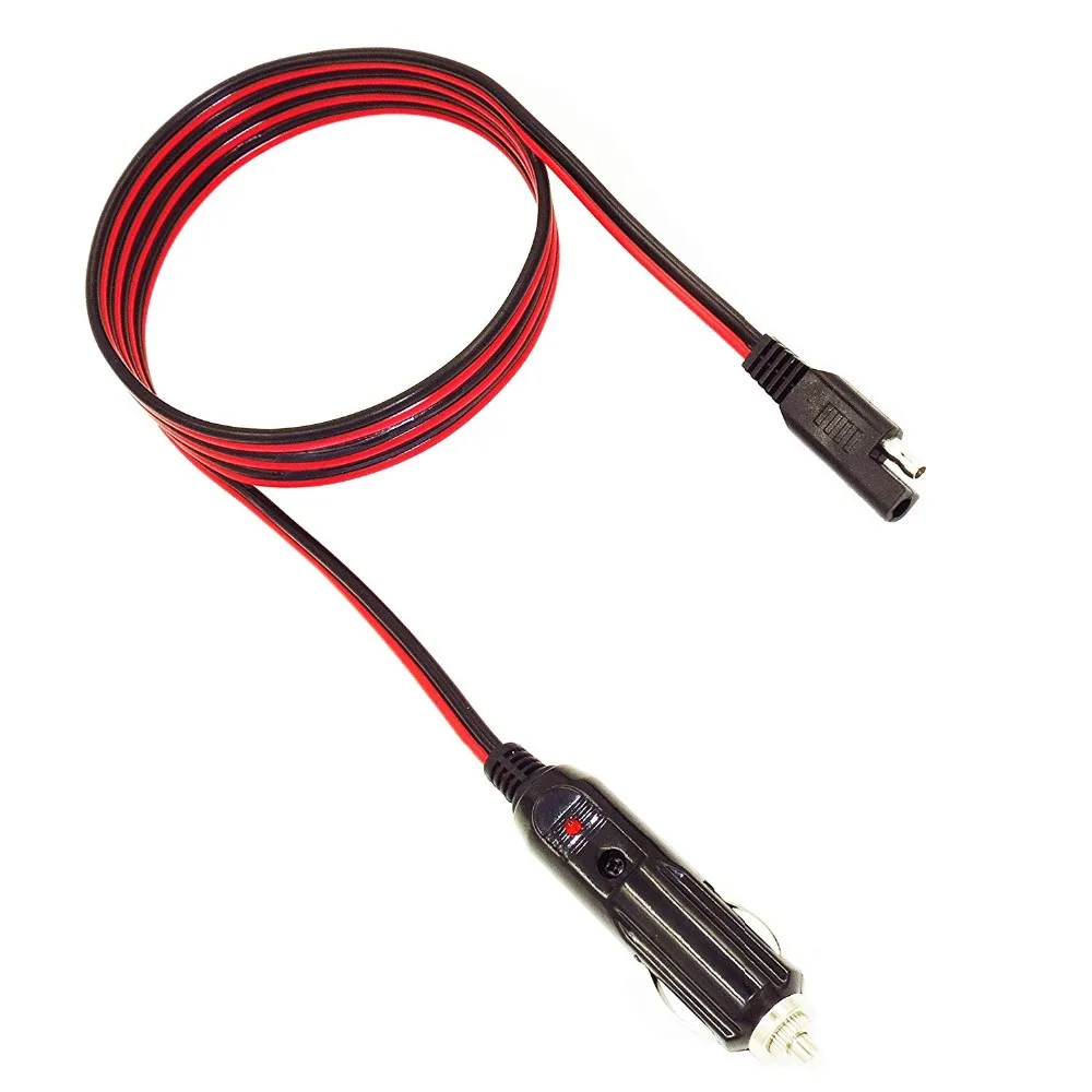 12V 24V 5FT разъем прикуривателя к SAE быстроразъемный адаптер Удлинительный зарядный