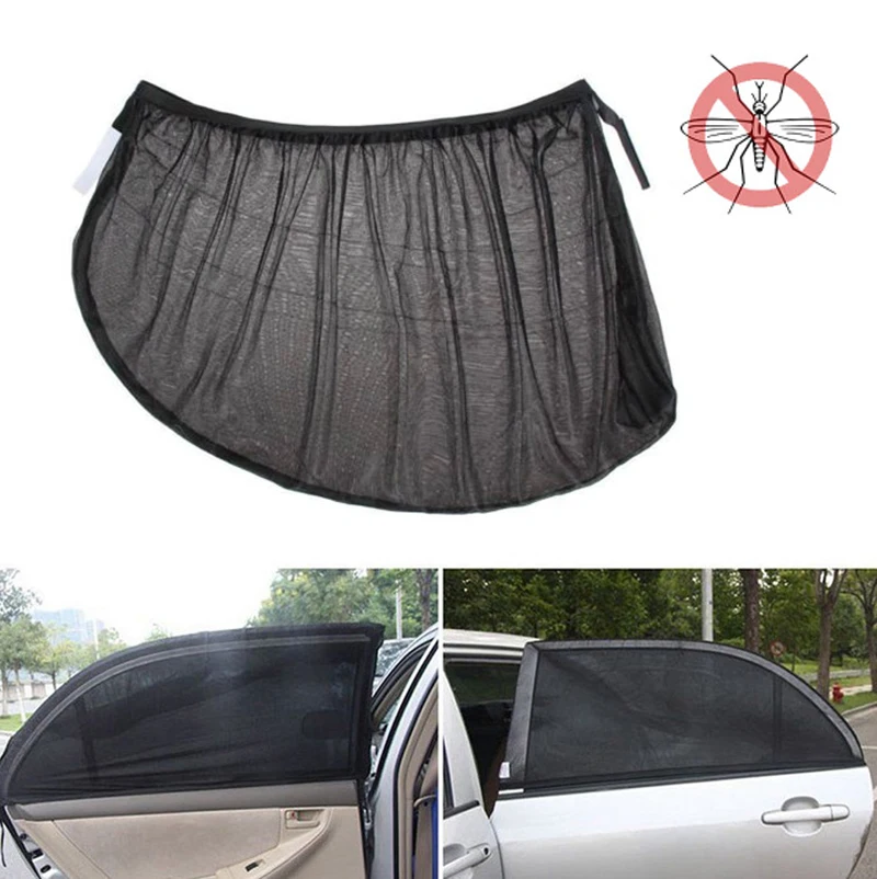 Car Window Shades Mosquito Net Sun Cover Rear Side Kids Baby UV