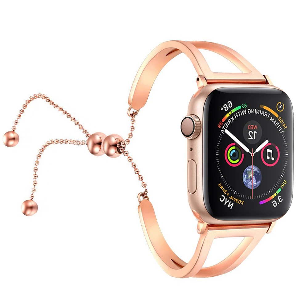 Ремешок из нержавеющей стали для apple watch band браслет iwatch series 5 4 3 2 1 44 мм 40 42 38