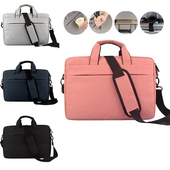 

Single Shoulder Strap Computer Bag Business Briefcase Waterproof Fabric Breathable Shockproof Strap Removable Computer Bag