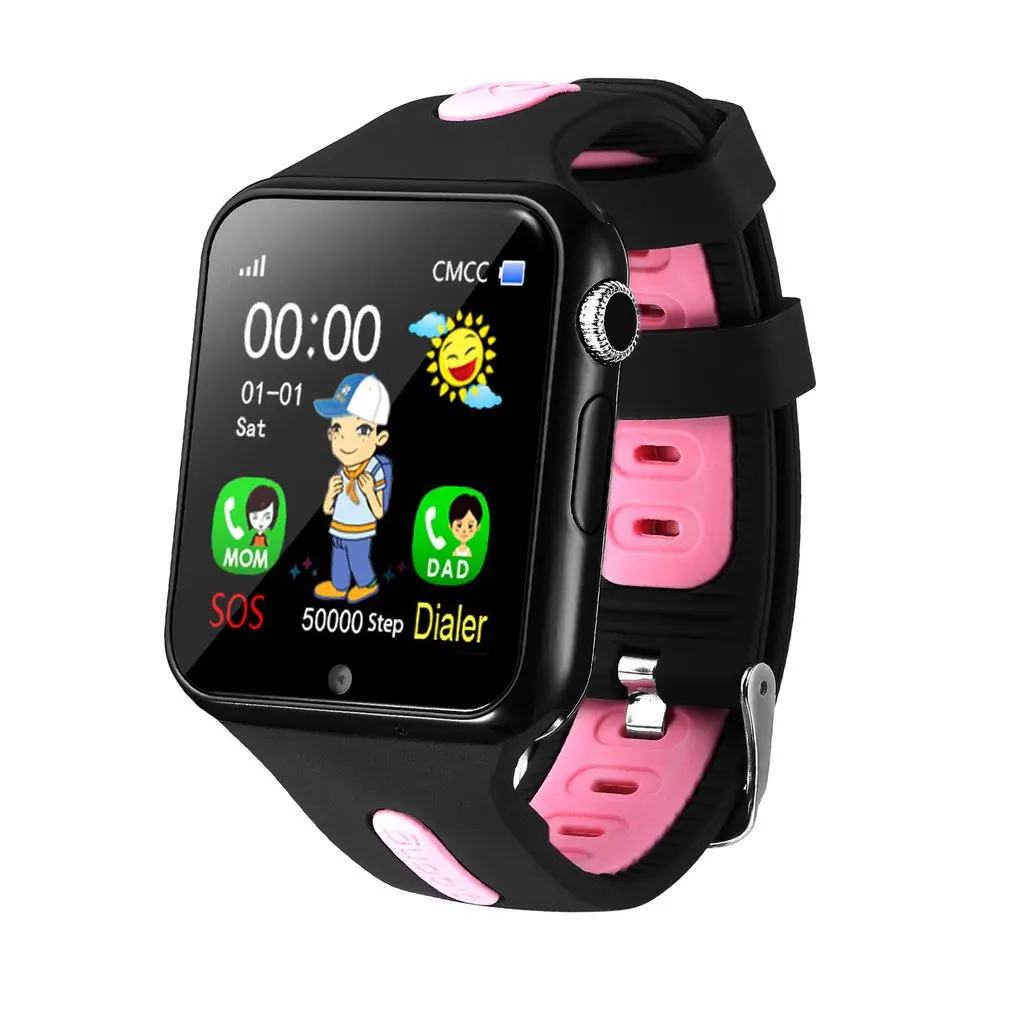 New V5+ Touch Screen Children Smart Watch Waterproof  Photo Call Kids Smart Multi-function Positioning Bracelet Clock Kids Gift