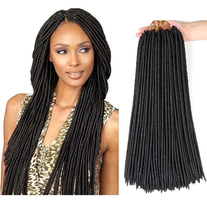 SAMBRAID Леди крючком плетение волос 18 дюймов крючком косы Faux locs синтетические плетеные волосы крючком сплетенные волосы для наращивания