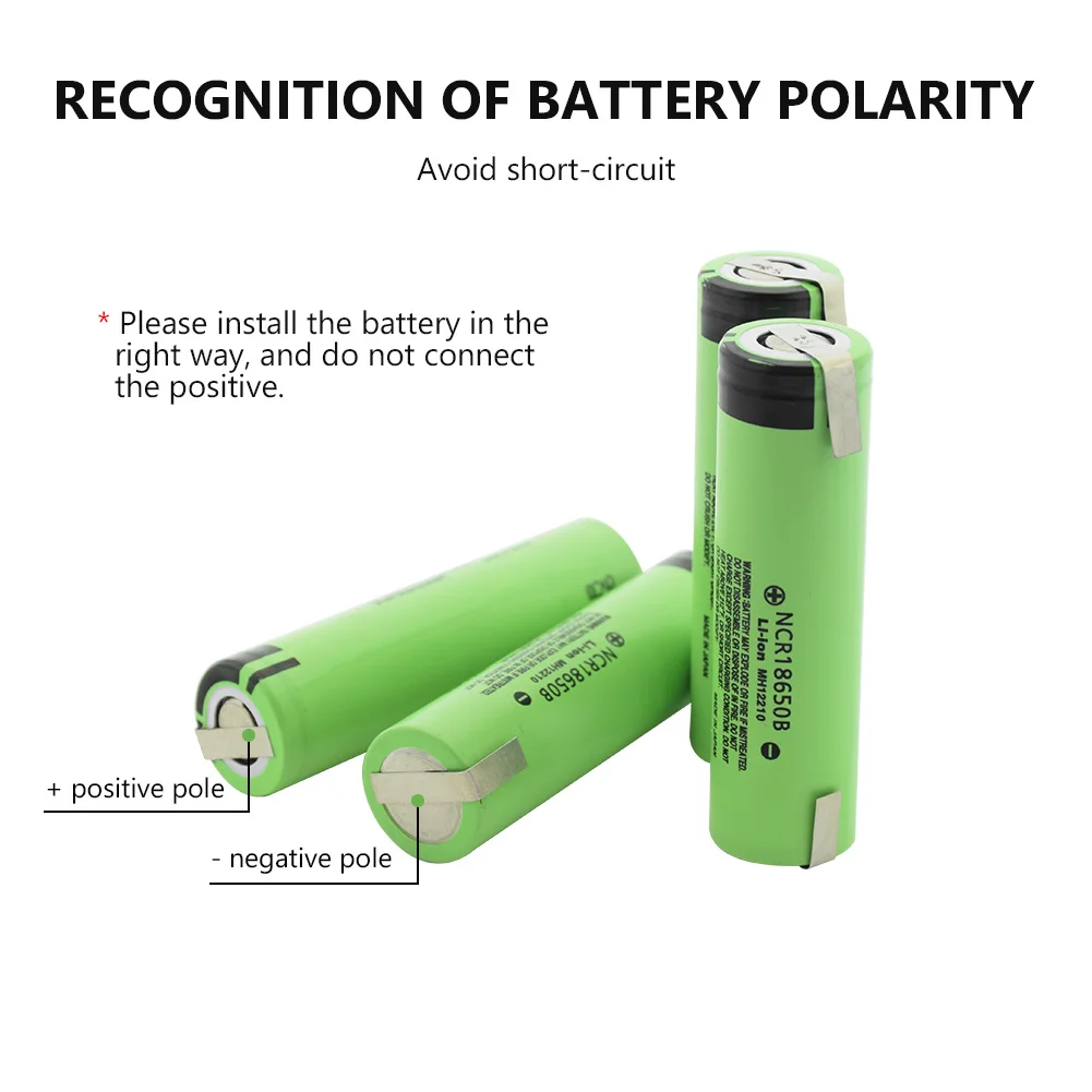 1/2/4/6/8/10 шт. 3,7 V Перезаряжаемые 18650 Батарея NCR 18650B 3,7 V 3400 Mah 18650 литий-ионный аккумулятор для батареи с 2 вкладки