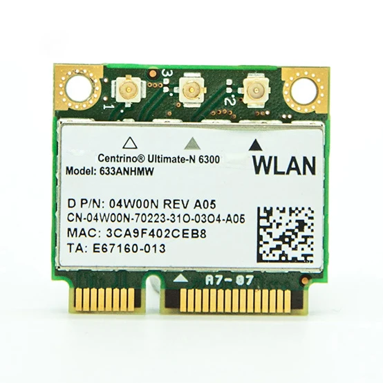 

6300AGN 633ANHMW 2.4GHz &5.0GHz 450Mbps Mini Half Wireless PCI-E WiFi Adapter WLAN Card for Intel 6300AGN for Dell/ASUS/Acer