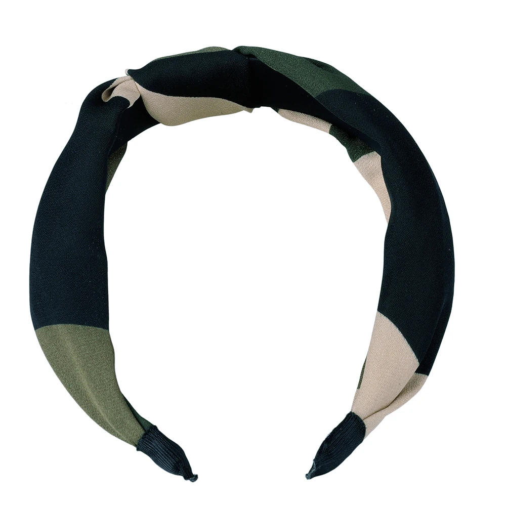 Haimeikang камуфляжная повязка для головы с принтом на голову с узлом, модная простая весенне-летняя повязка для волос, аксессуары для волос для женщин и девочек
