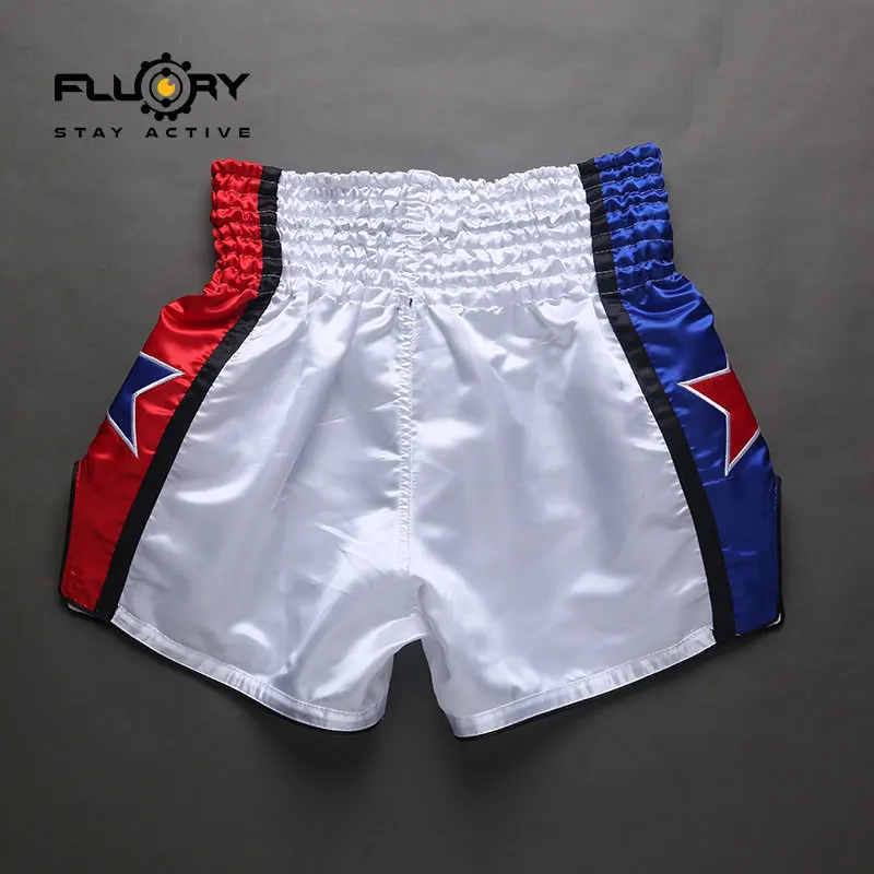 Fluory боксерские шорты для тайского бокса fightwear синие и красные звезды на заказ Муай Тай шорты