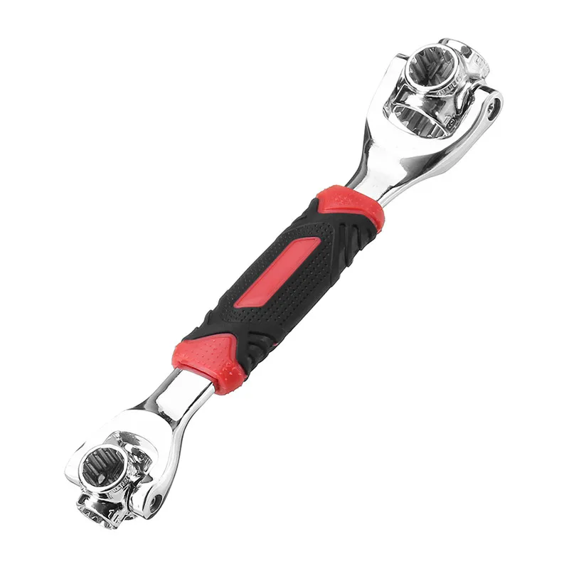 Tiger Wrench 48 in 1 Tools Socket Works with Spline Bolts Torx 360 Degree 6-Point Universial Furniture Car Repair 25cm only red |