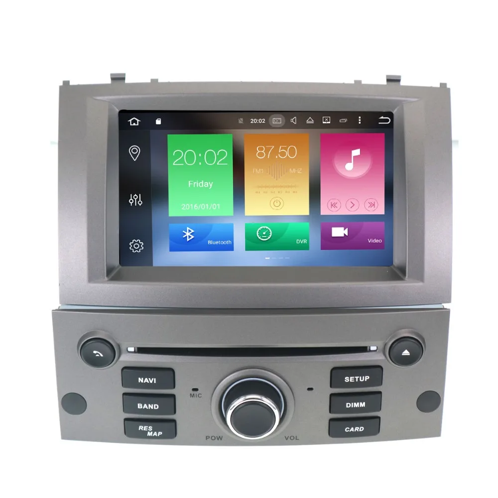 Android автомобильный DVD CD плеер для peugeot 407 2004 2010 gps навигационное головное