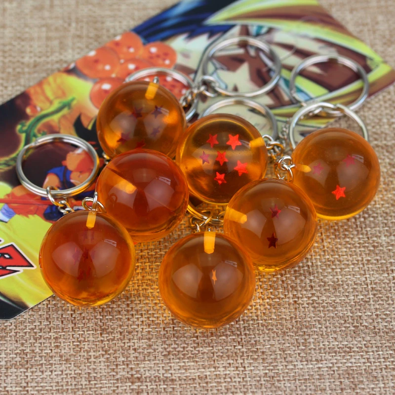 Wholesale 20Pcs/Lot Anime Dragon Ball Z Balls Keychain Pendant Key