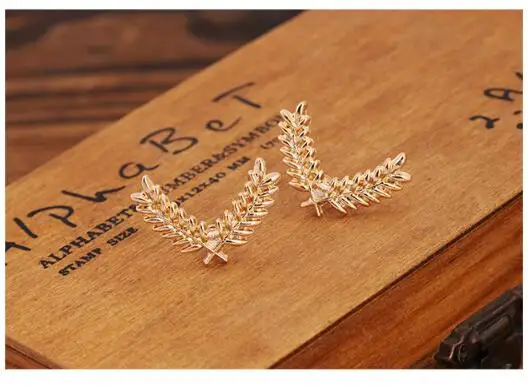 

Fashion Wheat ears Brooches Shirt Collar Corner Buckle Jewelry Collar Accessories for Women and Men Children Wholesale