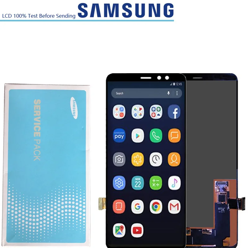 

6.0'' ORIGINAL Super AMOLED LCDs Display For SAMSUNG A8 A8+ 2018 A730 A8 plus A730F LCD Screen Digitizer Touch Assembly