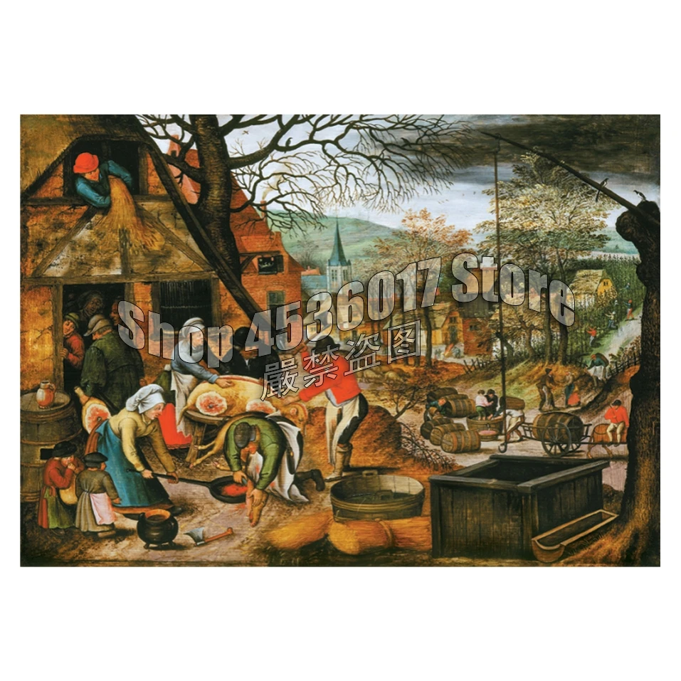 

5D Diy Diamond Painting Autumn Breughel Cross Stitch Embroidery Wall Sticker Diamond Mosaic scenery Christmas Crafts Rhinestone