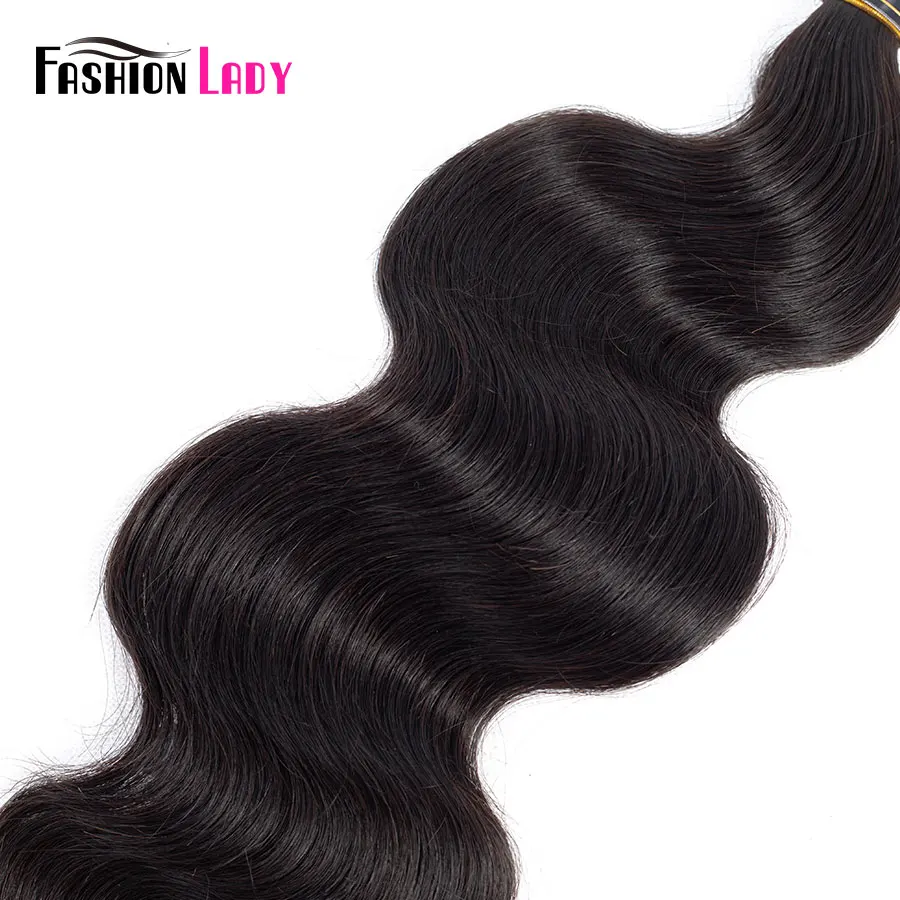 Fashion Lady Pre-Colored Malaysian Human Hair Extensions Body Wave Bundles Natural Color 1/3/4 Bundle Per Pack Non-remy Hair