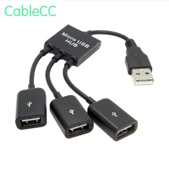 

2pcs/USB 2.0 to 3 Ports Hub Cable Bus power For Laptop Laptop Notebook PC & Mouse & Flash Disk