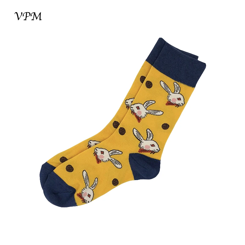 VPM Women's Cotton Socks Funny Cute Korea Kawaii Painting Cartoon Animal Design for Girl