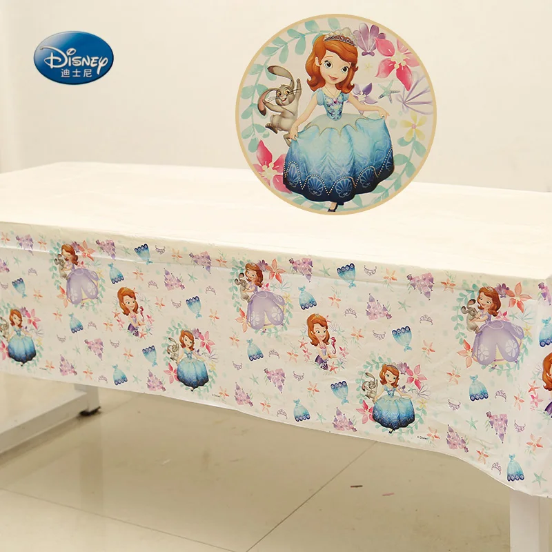 

1Pcs Cartoon Sofia Princess Disposable Tablecloth A child's favorite tablecloth Kids Birthday Party Decoration Party Supplies