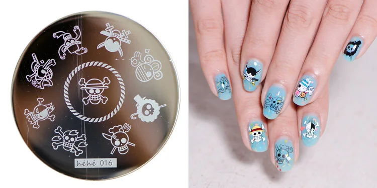 

On sale !!1PC Nail Stamping Plate Image Transfer Templates Stamp Tool hehe16----One piece - Japanese cartoon series