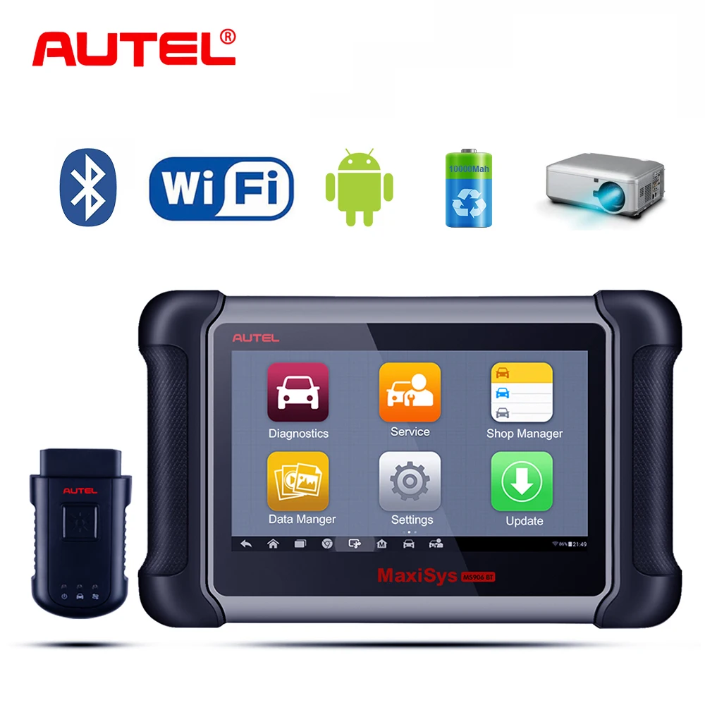 

100% Original AUTEL MaxiSys MS906BT OBD2 Scanner Car Diagnostic tool Key Programmer Scanner Better than DS808 DS708 launch x431