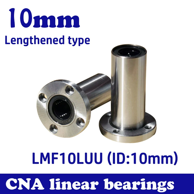 2 шт./лот LMF10LUU длинный 10 мм фланцевый линейный подшипник CNC линейная Втулка
