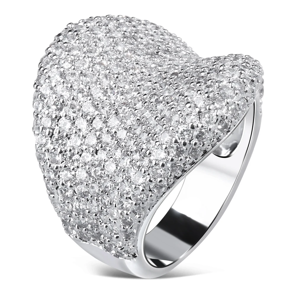 Женское кольцо с кубическим цирконием и зубцом|ring wedding|women fashion ringswomen rings |