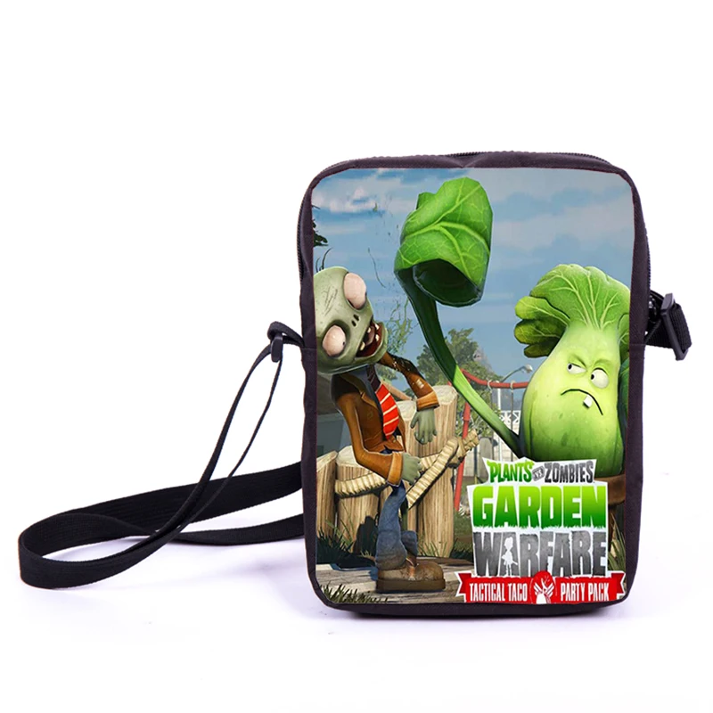 Известная игра Растения против Зомби мини сумка-мессенджер для детей ясельного возраста школьные сумки на плечо для мальчиков и девочек повседневные дорожные портативные сумки детский подарок