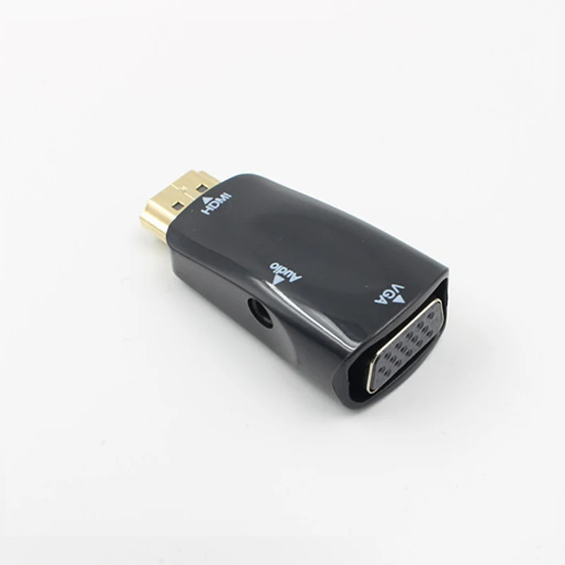 HDMI Мужской к VGA Женский адаптер преобразует цифровой сигнал в аналоговый сигнал для 1080P HDMI HDTV обеспечивает аудио кабель