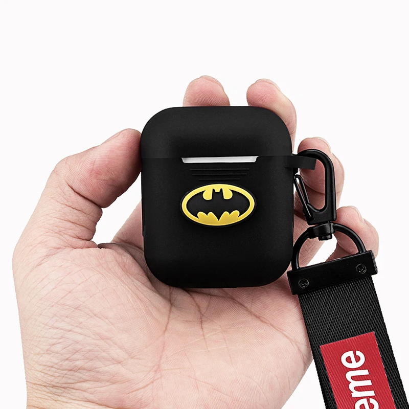 Soft Silicone Case For Apple Airpods 1 2 / i9S/i10/i10s/i10 max/i11/i12/i13 Tws Shockproof Cover Batman AirPods Earphone Cases