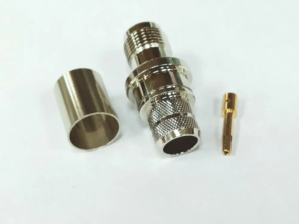 20 шт. TNC Джек Женский прямой RF обжимной разъем для RG214 RG213 RG8 LMR400