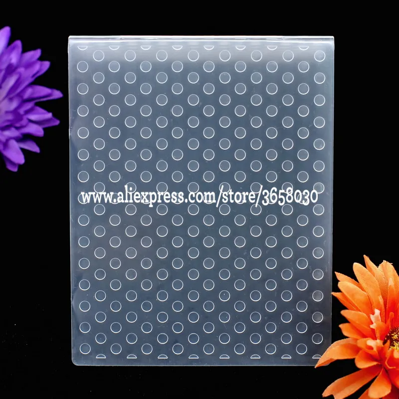 

Dots Plastic Embossing Folder For Scrapbook DIY Album Card Tool Plastic Template 12.1x15.3cm 8071034