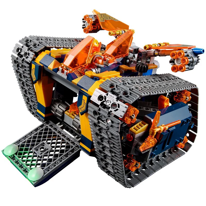 

14042 LegoINGly Nexoe Knight Axl Rolling Arsenal 676pcs Set Model Building Blocks 72006 Christmas Birthday Gifts Kids Toys
