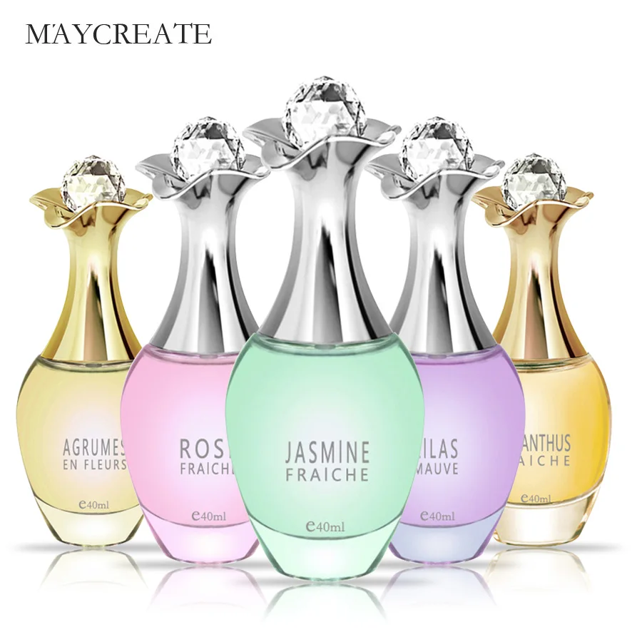 

MayCreate 40ml Women Perfumed Fresh Elegant Lasting Flower Fruits Fragrance Makeup Female Parfumed Women Spray Glass Bottle