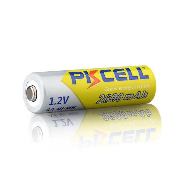 

PKCELL 1pc Battery NIMH AA 2600Mah 1.2V 2A Ni-Mh Rechargeable Batteries AA Bateria for Portable Video Remote Control