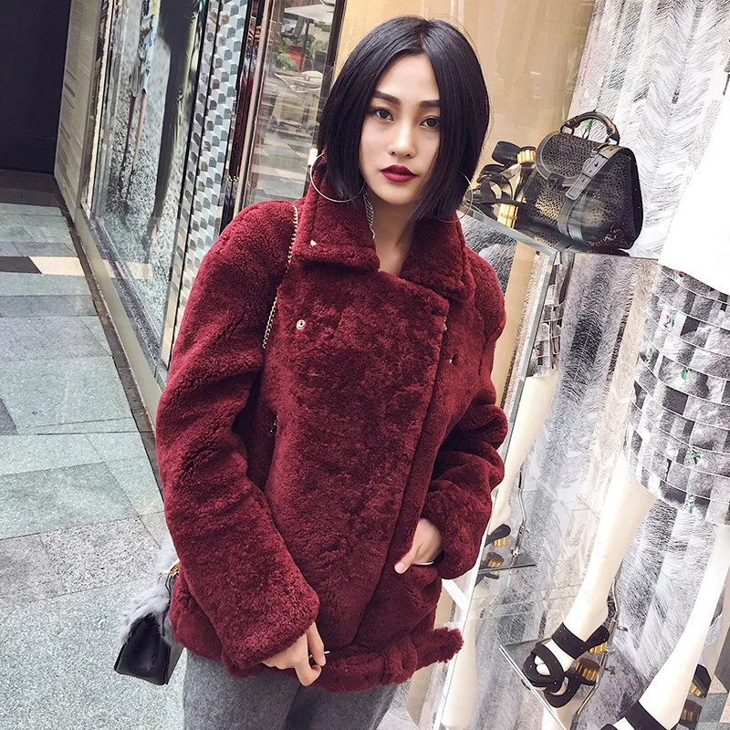 OFTBUY/2019 зимняя куртка для женщин пальто из натурального меха теплая толстая