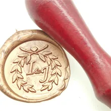 Оливковый лист воск печать штамп Оливковый лист уплотнение воск комплект печатей Оливковый лист воск штамп пользовательский начальный Дата свадебное приглашение восковое уплотнение