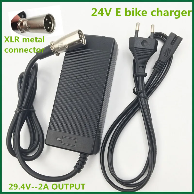 24V для е-байка Батарея Зарядное устройство 29.4V2A из положить Li-Ion 7 серия 25 2 V 9