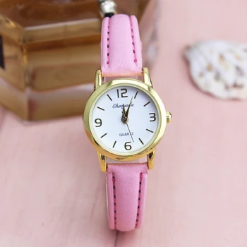 

Fashion Brand Children's Watches Kids Quartz Small and simple Watch Student Girls watch Cute Colorful Dial leather watch