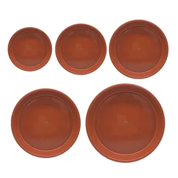 

Behogar 5PCS Round Plastic Plant Pot Saucer Trays for Indoor Outdoor Garden Office Succulent Potted Plant Flower Bonsai